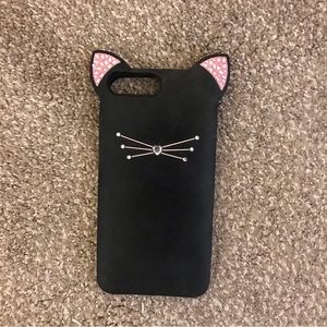 Black cat phone case